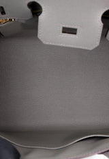 Birkin 25 Sellier in Gris Meyer Madame Leather with Gold  Hardware