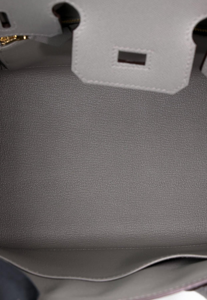 Birkin 25 Sellier in Gris Meyer Madame Leather with Gold  Hardware