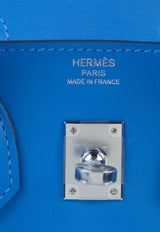Birkin 25 in Bleu Hydra Swift with Palladium Hardware