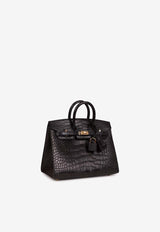 Birkin 20 Sellier in Black Matte Alligator Leather with Gold Hardware