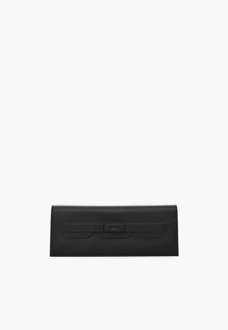 Birkin Shadow Clutch 29 in Black Swift Leather