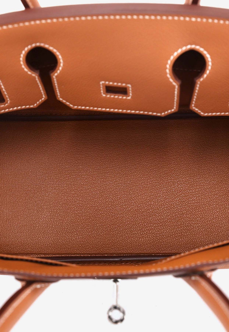 Birkin Shoulder Light 29 in Gold Evercolor with Palladium Hardware