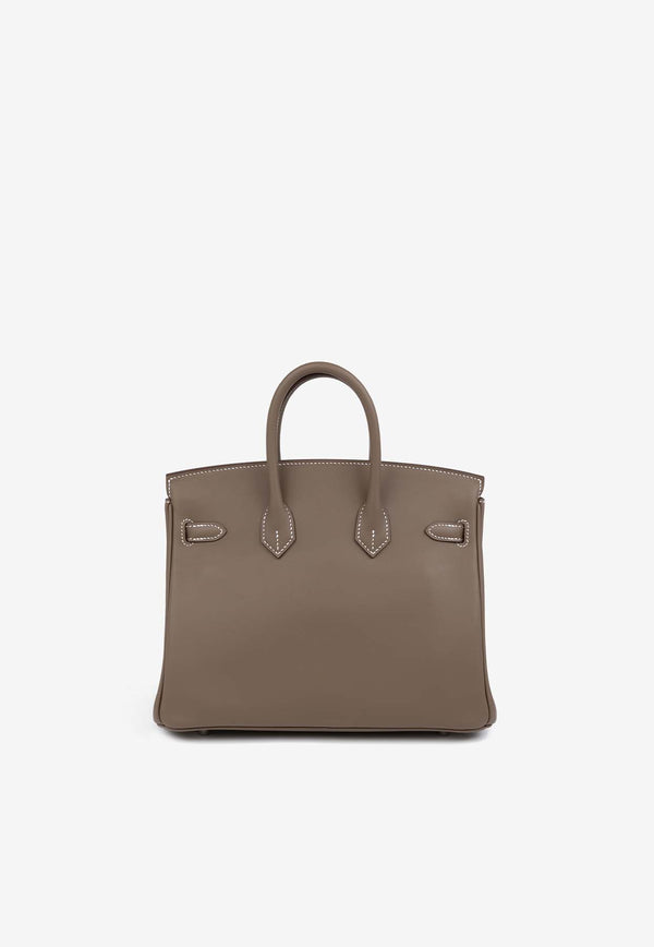 Birkin 25 in Etoupe Swift Leather with Palladium Hardware