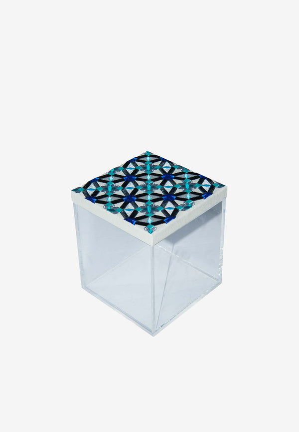 Stitch Mini Oriental Acrylic Box Blue  EE10021B