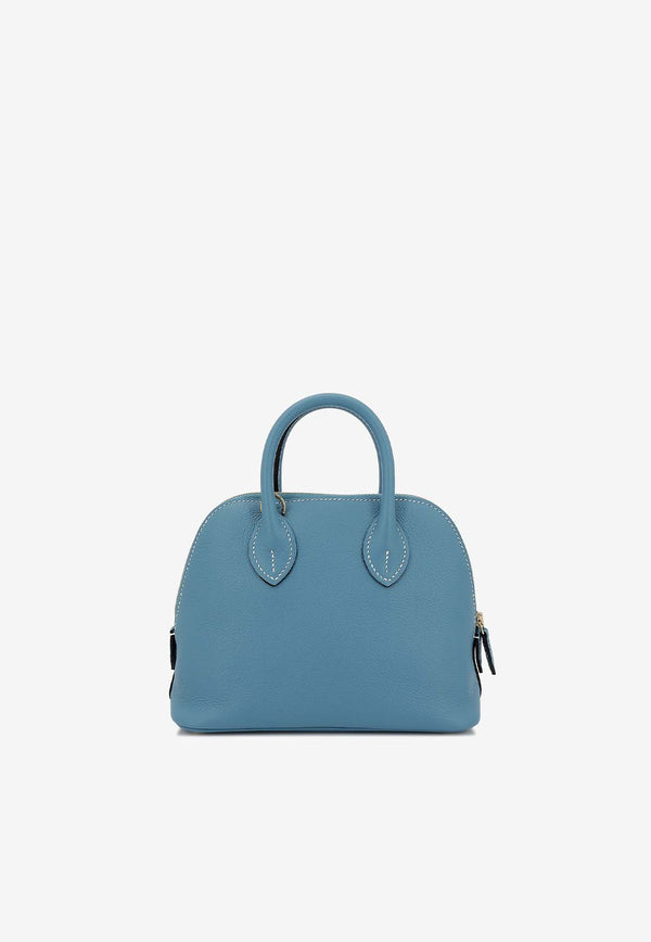 Hermès Mini Bolide 1923 in New Blue Jean Evercolor Leather with Gold Hardware