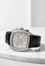 Boucheron MEC Chronograph 41mm Stainless Steel and Diamond Watch White BMECC41SSDW_TH