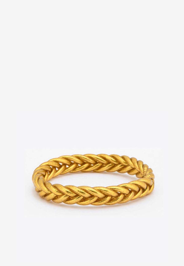 Baan Buddhist Braided Bangle Gold BN300BYL_BPB