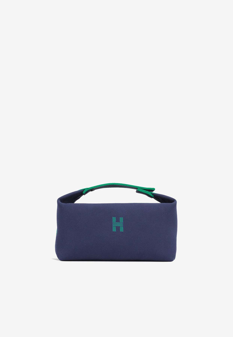 Hermès Large Bride-a-Brac Pouch in Bleu Marine Canvas