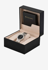 Bvlgari Iconic Bvlgari 38mm Stainless Steel Watch Black BVLIB38SSW_TH