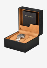 Bvlgari Scuba Diagono Chronograph 38mm Stainless Steel Watch Black BVLSDC38SSW_TH