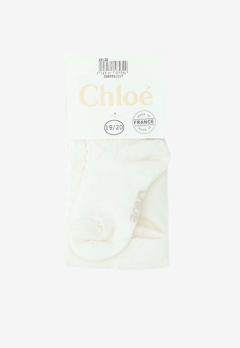 Chloé Kids Baby Girls Logo Tights C00055_000_117 White