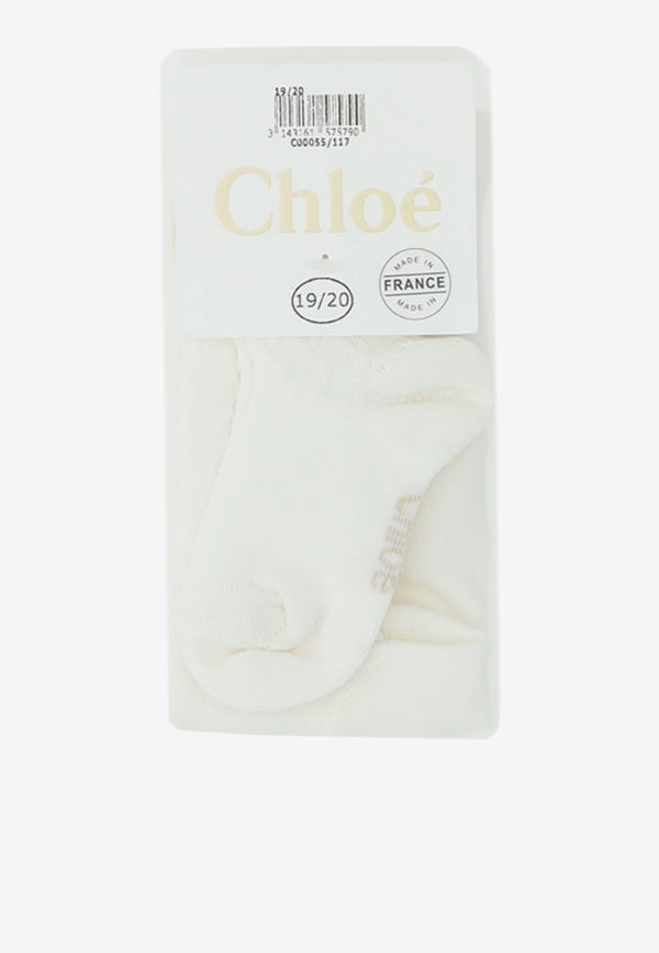 Chloé Kids Baby Girls Logo Tights White C00055_000_117