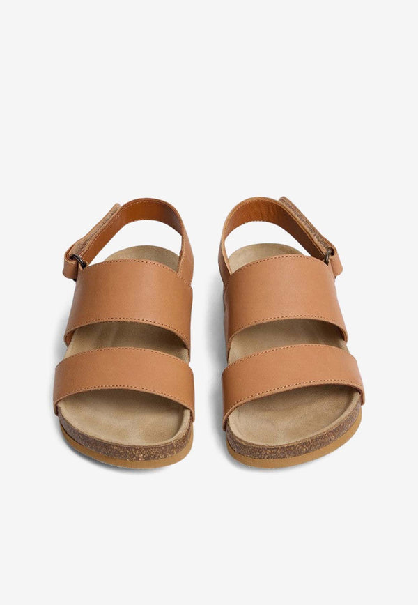 Bonpoint Boys Agostino Leather Sandals C04BSOL00001-ALE/O_BONPO-036 Brown