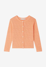 Bonpoint Baby Girls Cherry Openwork Cardigan C04XCAK00001-ACO/O_BONPO-035C