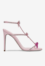 Rene Caovilla Caterina 105 Crystal-Embellished Bow Sandals C08003-105-R001Y214 PINK SATIN/LIGHT ROSE-CRYSTAL