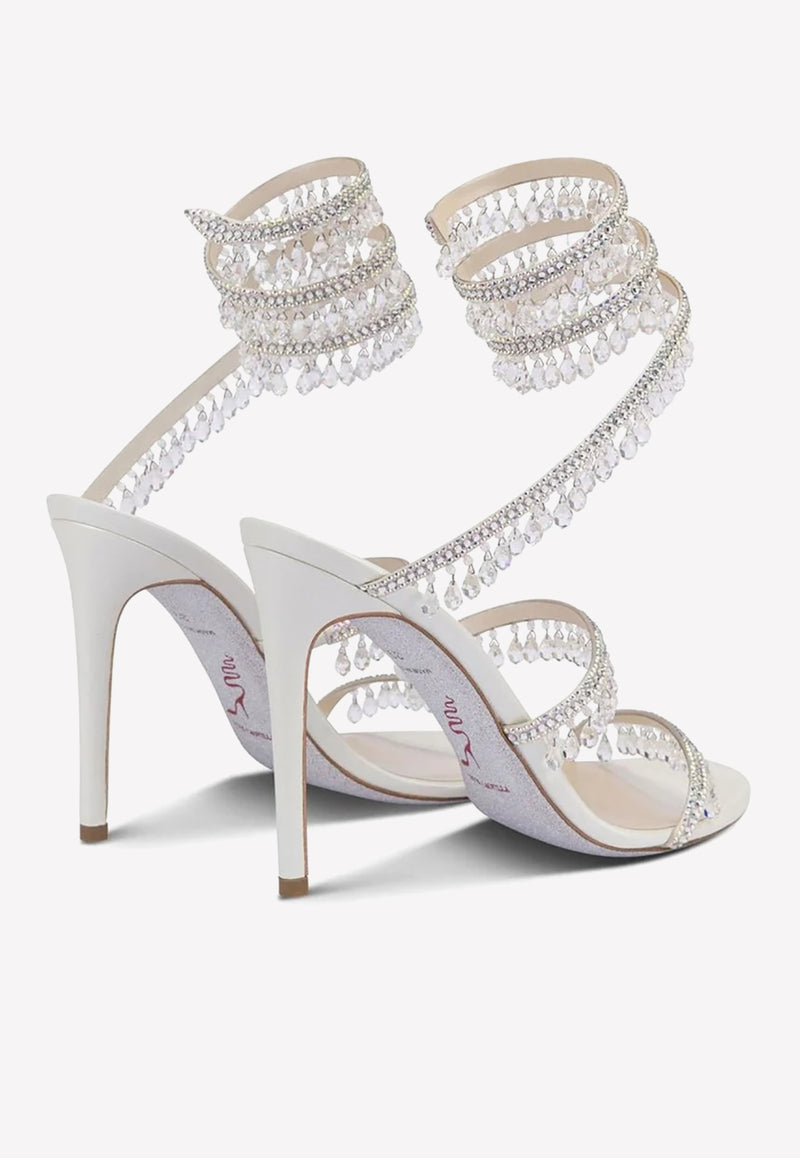 Rene Caovilla Chandelier 105 Jeweled Crystal-Embellished Sandals C10182-105-R001CYTSIVORY