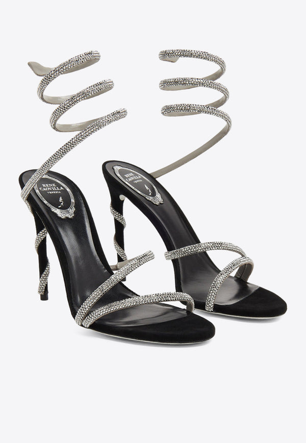 Rene Caovilla Margot 105 Crystal-Embellished Sandals C11339-105-C001V547BLACK