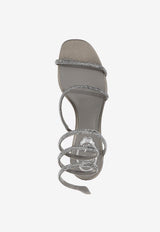 Rene Caovilla Cleo 35 Crystal-Embellished Sandals Gray C11579-035-R0019190 ASH GREY STN/LGHT CHROM STRS