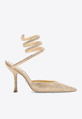 Rene Caovilla Cleo 105 Crystal Embellished Pumps Beige C12090-105-R001X728BEIGE