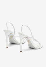 Rene Caovilla Braid 105 Twisted Straps Sandals C12472-105-R001V108 IVORY SATIN/CRYSTAL STRASS