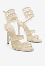 Chandelier 105 Heeled Sandals with Crystals