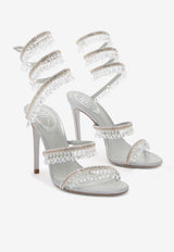 Chandelier 105 Heeled Sandals with Crystals
