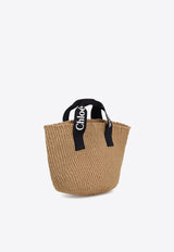 Chloé Kids Girls Logo Woven Basket Bag Natural C20427/859_NATURAL