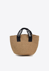 Chloé Kids Girls Logo Woven Basket Bag Natural C20427/859_NATURAL