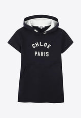 Chloé Kids Girls Logo Hooded Dress Navy C20435/859_NAVY