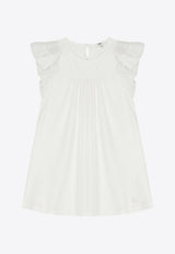 Chloé Kids Girls Ruffled Dress White C20439/117_OFF-WHITE