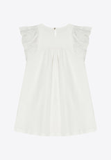 Chloé Kids Girls Ruffled Dress White C20439/117_OFF-WHITE