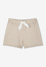 Chloé Kids Girls Pineapple Embroidered Shorts Beige C20462/C03_BEIGE
