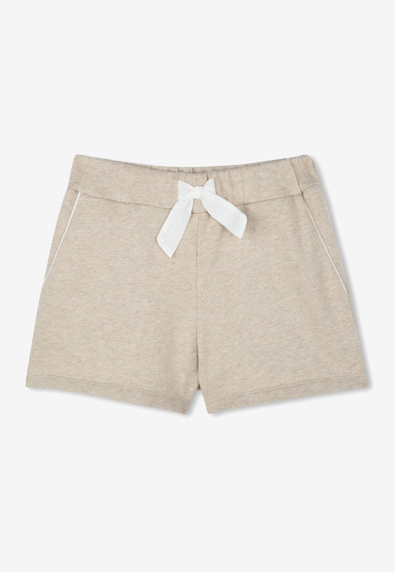 Chloé Kids Girls Pineapple Embroidered Shorts Beige C20462/C03_BEIGE
