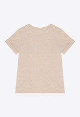 Chloé Kids Girls Pineapple Print T-shirt Beige C20488/C03_BEIGE