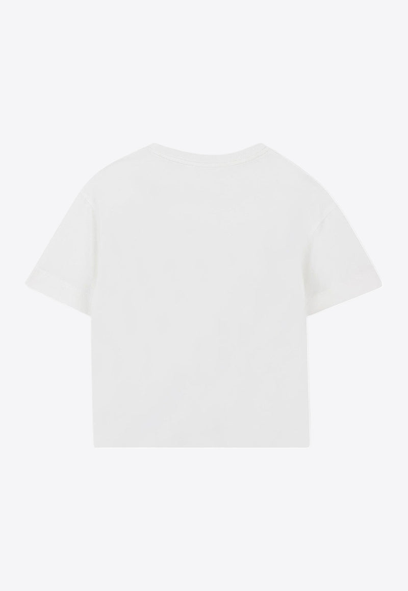 Chloé Kids Girls Logo Lettering T-shirt White C20489/117_OFF-WHITE