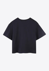 Chloé Kids Girls Logo Lettering T-shirt Navy C20489/859_NAVY