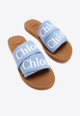 Chloé Kids Girls Woody Flat Slides Light Blue C20508/Z10_DENIM