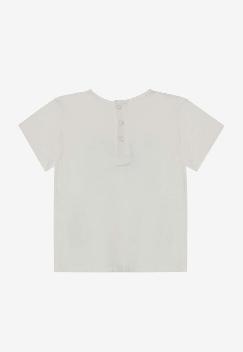 Chloé Kids Girls Logo Print T-shirt White C20525-BCO/Q_CHLOE-117