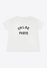Chloé Kids Baby Girls Logo Lettering T-shirt White C20525/117_OFF-WHITE