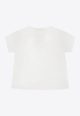 Chloé Kids Baby Girls Logo Lettering T-shirt White C20525/117_OFF-WHITE