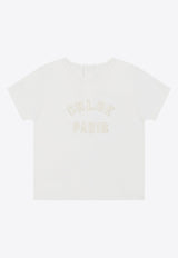 Chloé Kids Baby Girls Logo Embroidered T-shirt White C20525/N81_OFF-WHITE
