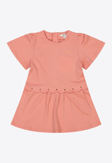 Chloé Kids Baby Girls Logo Embroidered Dress C20547/48D_PEACH