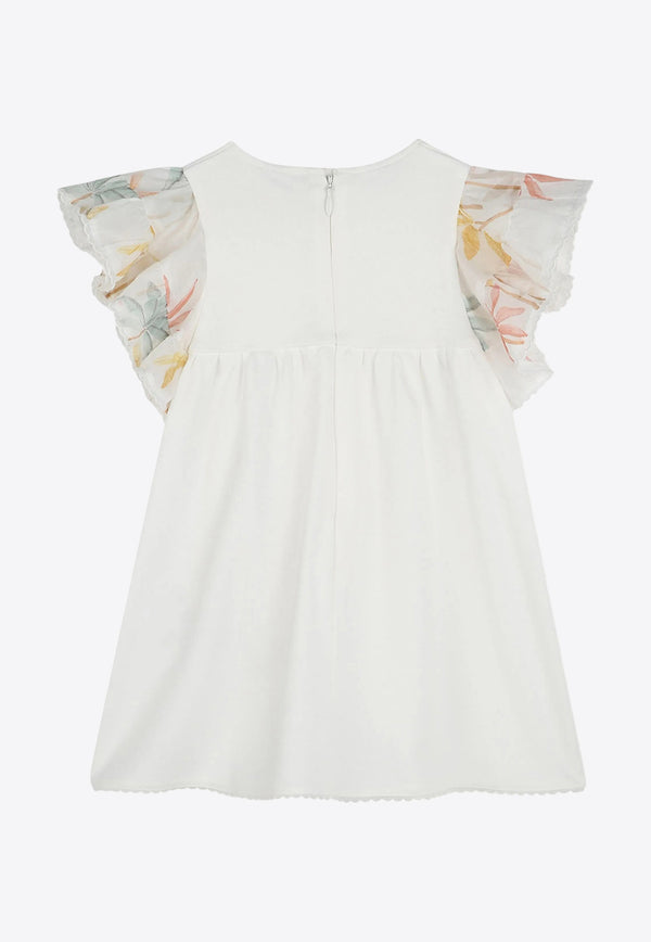 Chloé Kids Baby Girls Printed Ruffled Dress C20552/117_OFF-WHITE