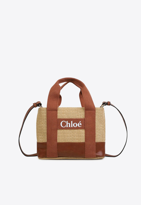 Chloé Kids Girls Logo Embroidered Top Handle Bag C20587/239_NATURAL