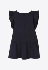 Chloé Kids Baby Girls Logo Print Dress C20596/859_NAVY