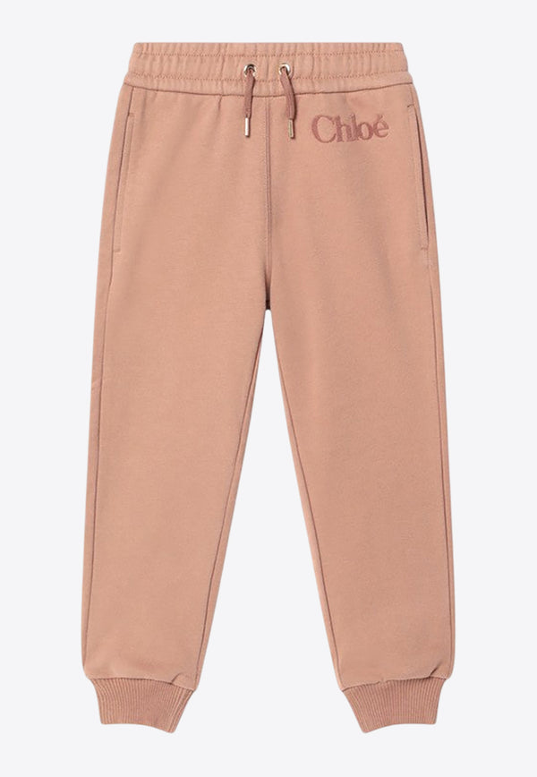 Chloé Kids Girls Logo Print Track Pants Pink C20631-BCO/R_CHLOE-31C
