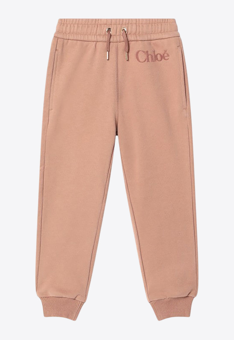 Chloé Kids Girls Logo Print Track Pants Pink C20631-BCO/R_CHLOE-31C