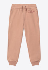 Chloé Kids Girls Logo Print Track Pants Pink C20631CO/R_CHLOE-31C