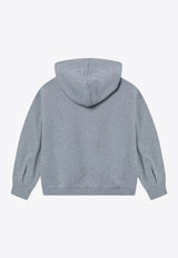 Chloé Kids Girls Logo Print Hooded Sweatshirt Gray C20646CO/R_CHLOE-A46