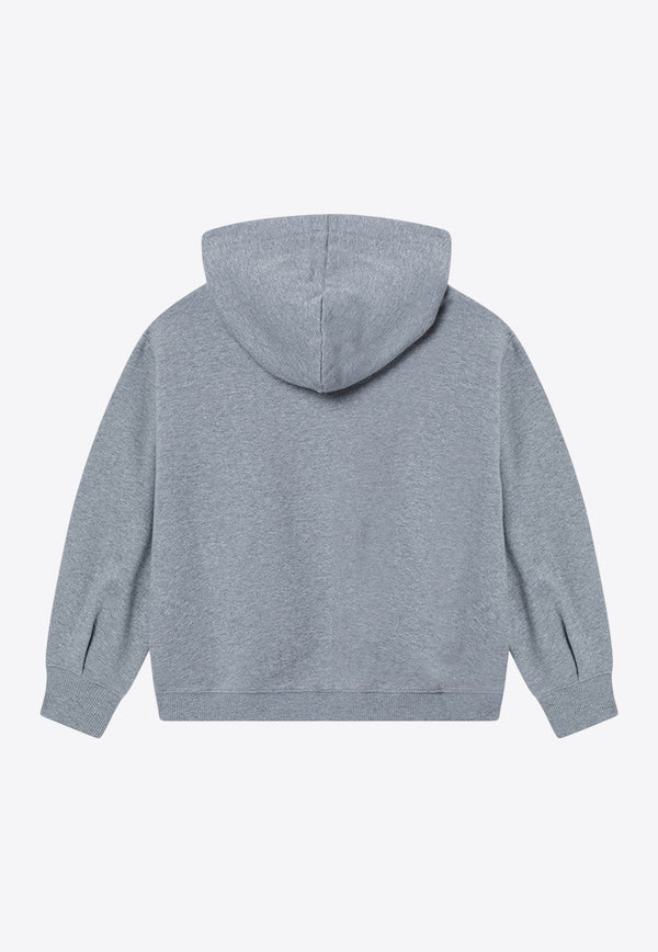 Chloé Kids Girls Logo Print Hooded Sweatshirt Gray C20646CO/R_CHLOE-A46